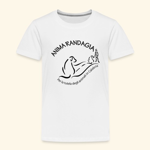 Logo Anima Randagia Nero - Maglietta Premium per bambini
