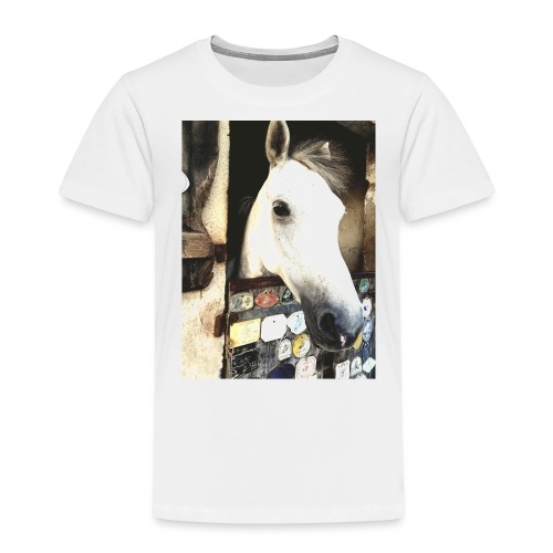 wit paard - Kinderen Premium T-shirt