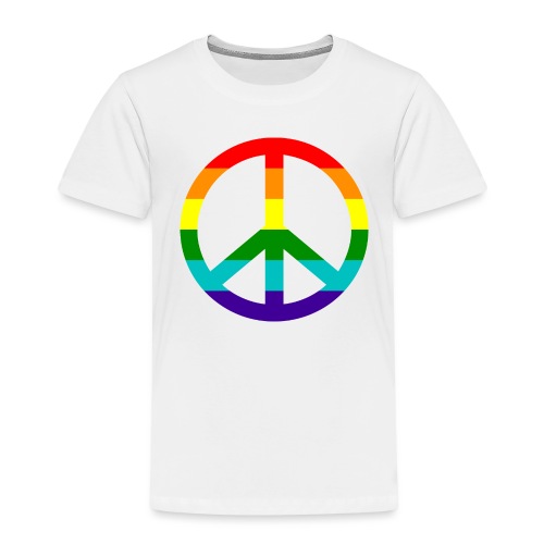 Gay pride peace symbool in regenboog kleuren - Kinderen Premium T-shirt