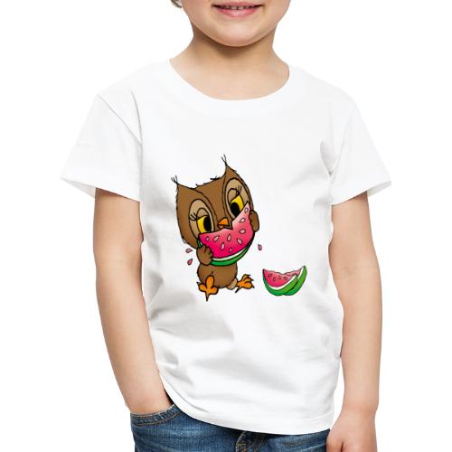 Eule Wassermelone - Kinder Premium T-Shirt