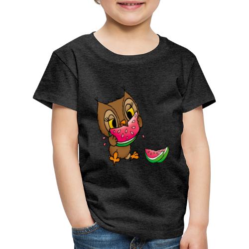 Eule Wassermelone - Kinder Premium T-Shirt