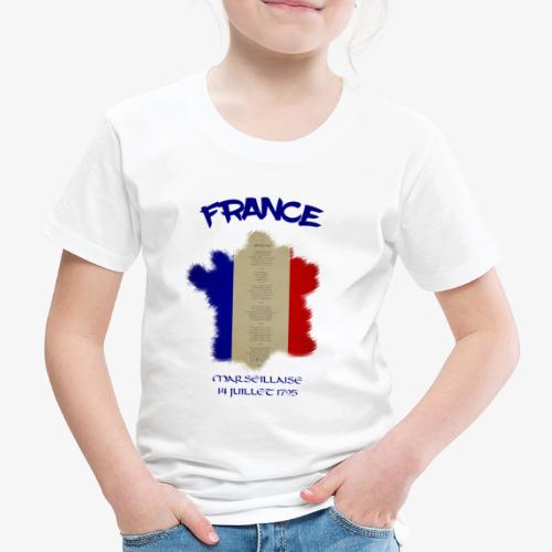 France Marseillaise mit Flagge - Kinder Premium T-Shirt
