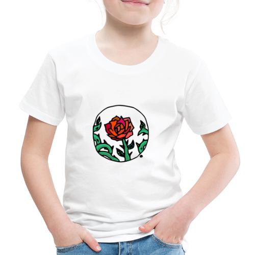 Rose Red Pikante en Médaillon - Kinder Premium T-Shirt