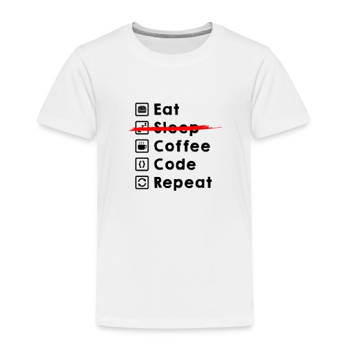 Eat Coffee Code Repeat - Kids' Premium T-Shirt