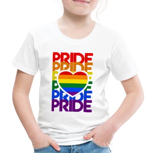 Pride Love Rainbow Heart - Kinder Premium T-Shirt