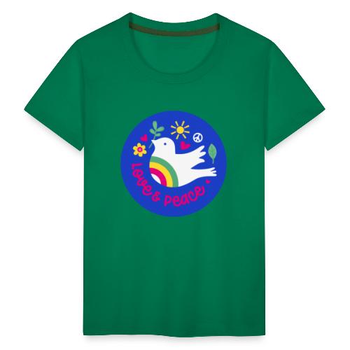 Love ans Peace / blue - Kinder Premium T-Shirt