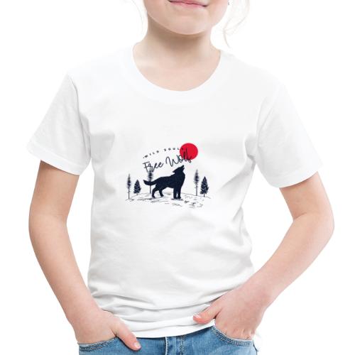 lupo libero - Maglietta Premium per bambini