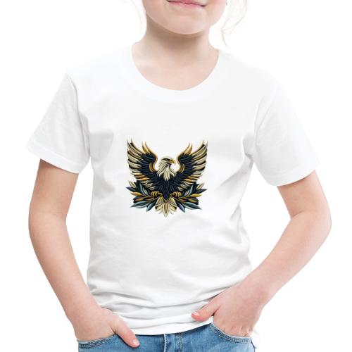 Regal Eagle Wings Embroidered Tee - Kids' Premium T-Shirt