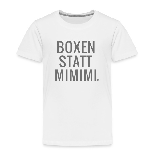 Boxen statt Mimimi® - grau - Kinder Premium T-Shirt