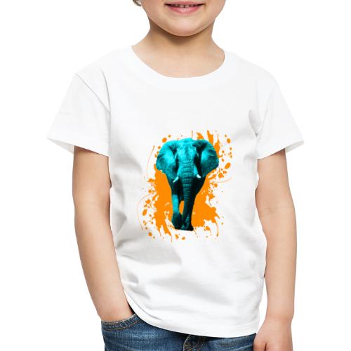 Elefant in Türkis - Kinder Premium T-Shirt