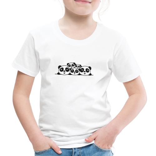 Famille Pandas 2 parents 3 enfants - T-shirt Premium Enfant