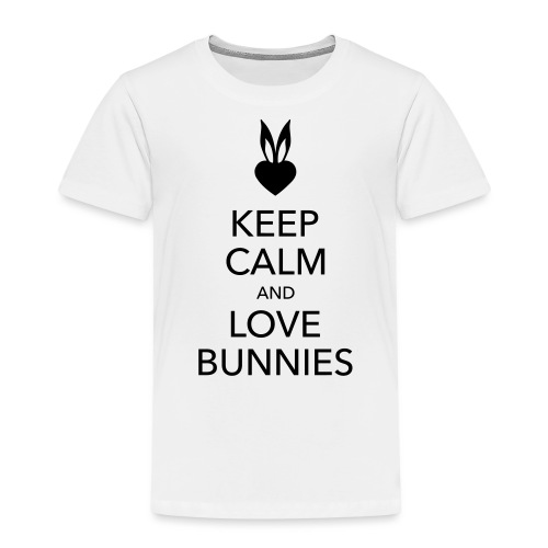 keep calm and love bunnies Hasen Liebe Herz - Kinder Premium T-Shirt