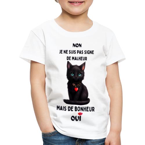Chat noir du bonheur 2 - T-shirt Premium Enfant