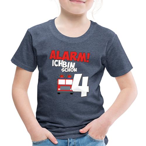 Feuerwehrauto 4. Geburtstag Jungen 4 Jahre - Kinder Premium T-Shirt