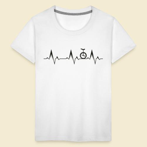 Einrad | Unicycling | Heart Monitor Downhill Black - Kinder Premium T-Shirt