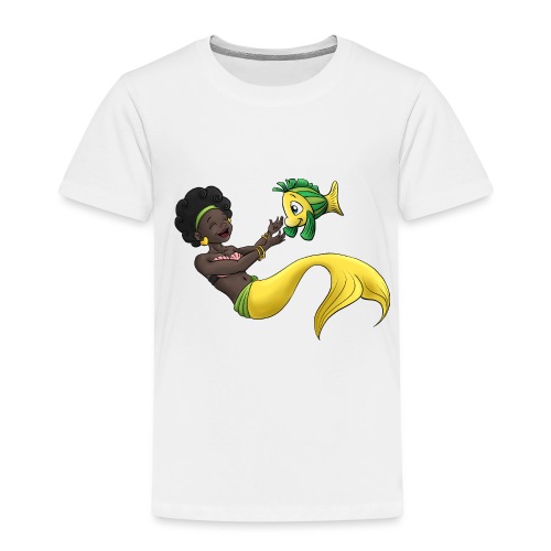 Schwarzes Mädchen als Meerjungfrau - Kinder Premium T-Shirt
