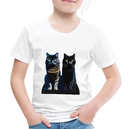 2 chats gris et noir - T-shirt Premium Enfant