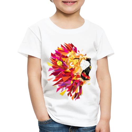 Tête de lion rugissante de couleur - T-shirt Premium Enfant