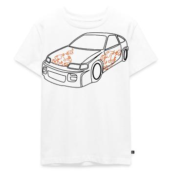 Sportwagen, Rennwagen, Automobile - Kinder Premium Bio T-Shirt - Weiß - Vorne - Hailey (125cm)