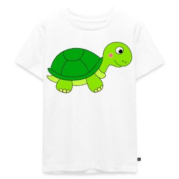 Schildkröte - Kinder Premium Bio T-Shirt - Weiß - Vorne - Hailey (125cm)