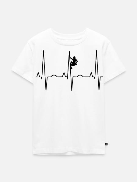 Klettern Bergsteiger - Kinder Premium Bio T-Shirt - Weiß