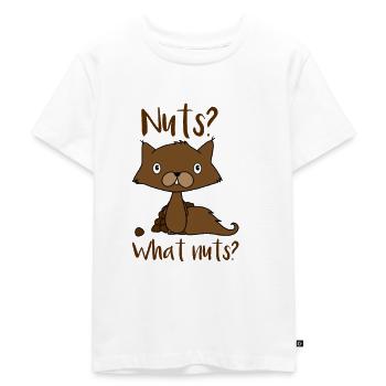 Eichhörnchen Nüsse Wallnuß Haselnuss Geschenk süß - Kinder Premium Bio T-Shirt - Weiß - Vorne - Hailey (125cm)