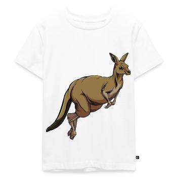Känguru - Kinder Premium Bio T-Shirt - Weiß - Vorne - Hailey (125cm)