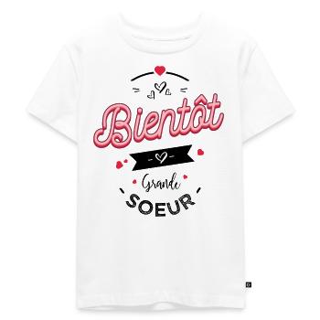 Bientôt-grande-soeur - T-shirt Premium bio Enfant - blanc - Devant - Hailey (125cm)