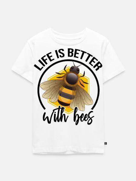 Biene Honig - Kinder Premium Bio T-Shirt - Weiß