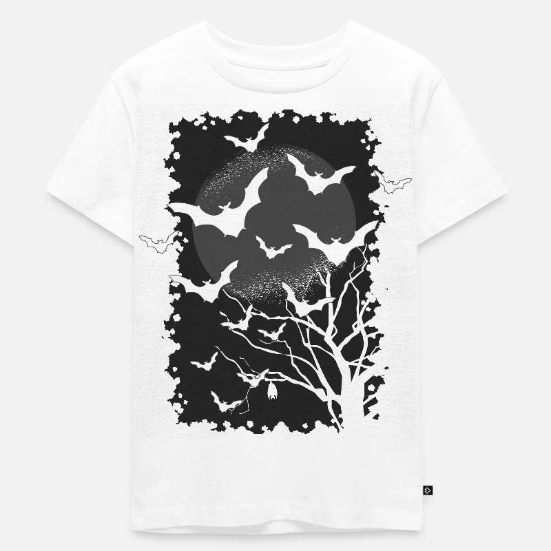 Fledermaus - Kinder Premium Bio T-Shirt - Weiß