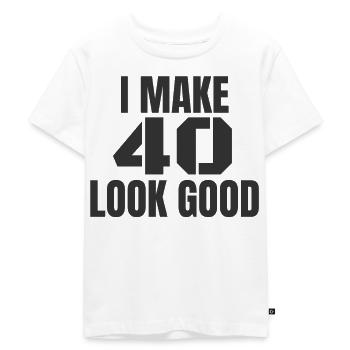 40 ans - T-shirt Premium bio Enfant - blanc - Devant - Hailey (125cm)