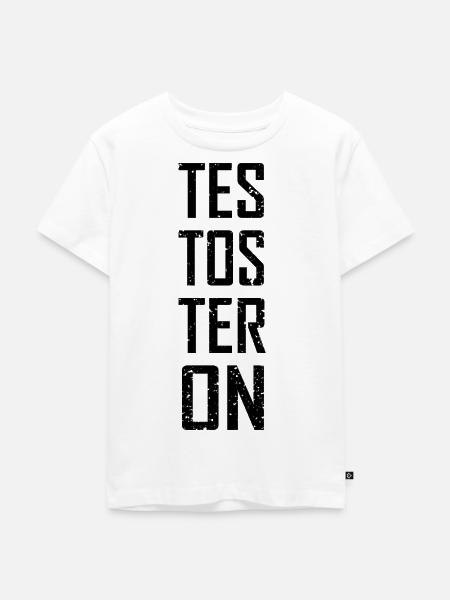Testosteron - Kinder Premium Bio T-Shirt - Weiß