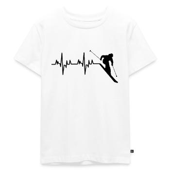 Cadeau ski - T-shirt Premium bio Enfant - blanc - Devant - Hailey (125cm)
