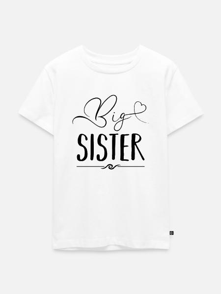 Große Schwester Geschenk - Kinder Premium Bio T-Shirt - Weiß