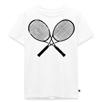 Tennis - Kinderen Premium Bio T-shirt - wit - Voor - Hailey (125cm)