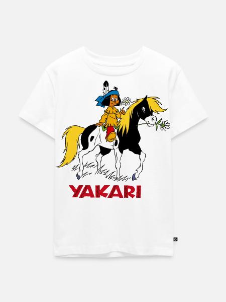 Yakari und Kleiner Donner - Kinder Premium Bio T-Shirt - Weiß