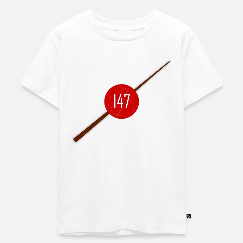 Camicia da biliardo Snooker 147 - Maglietta ecologica premium per bambini - bianco