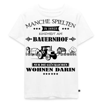 cooler Spruch: Bauernhof - Kinder Premium Bio T-Shirt - Weiß - Vorne - Hailey (125cm)