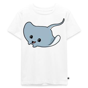 Kleiner Rochen - Kinder Premium Bio T-Shirt - Weiß - Vorne - Hailey (125cm)