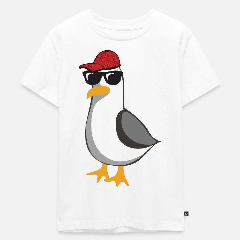 Paulis coole Möwe - Kinder Premium Bio T-Shirt - Weiß