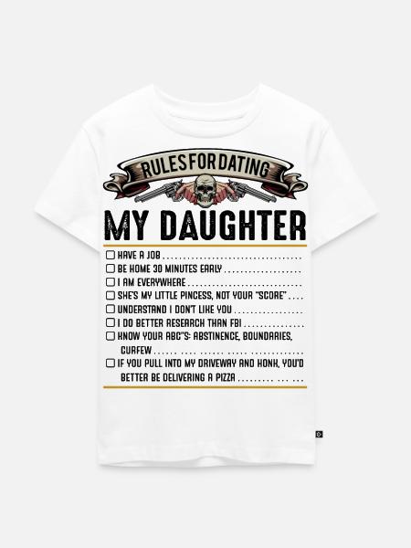 Vater und Tochter - Kinder Premium Bio T-Shirt - Weiß
