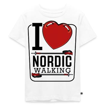 Marche nordique - T-shirt Premium bio Enfant - blanc - Devant - Hailey (125cm)