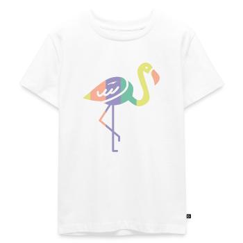 Flamingo - Kinder Premium Bio T-Shirt - Weiß - Vorne - Hailey (125cm)