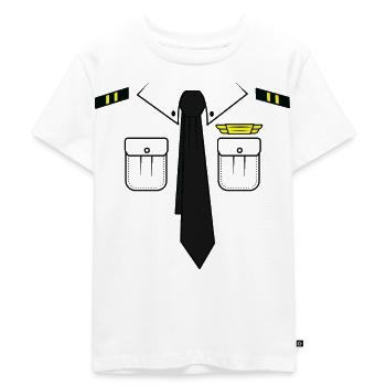 Costume de pilote Soirée à thème JGA Carnival Suit - T-shirt Premium bio Enfant - blanc - Devant - Hailey (125cm)