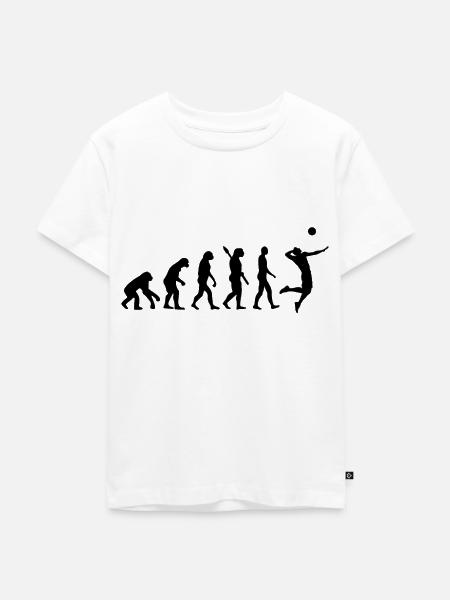 Evolution of Volleyball | Evolution Volleyball - Kinder Premium Bio T-Shirt - Weiß