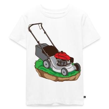 Rasen Mähen Rasenmäher Garten Gärtner Rasentraktor - Kinder Premium Bio T-Shirt - Weiß - Vorne - Hailey (125cm)