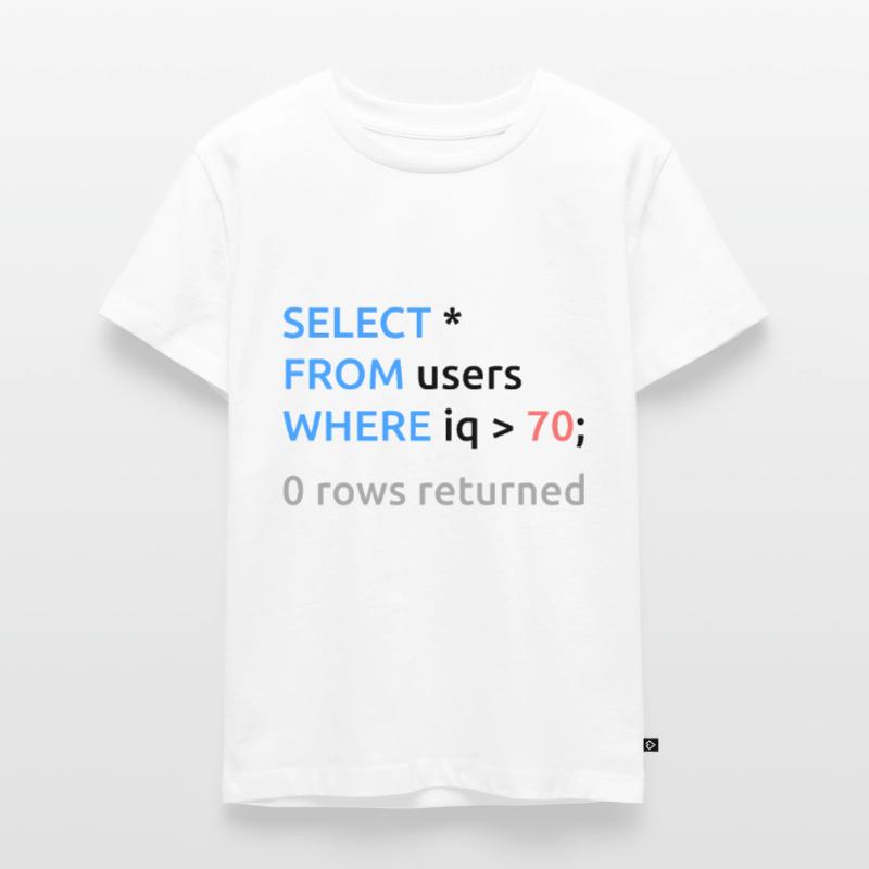 Programmeur Admin Drôle Code SQL T-shirt Premium bio Enfant