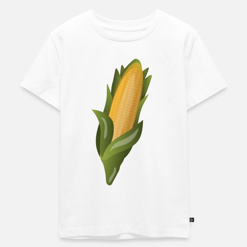 Corn corn kernel - Kids Premium Organic T-Shirt - white