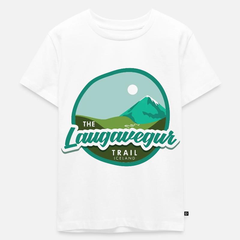 Laugavegur Wanderweg - Island - Kinder Premium Bio T-Shirt - Weiß