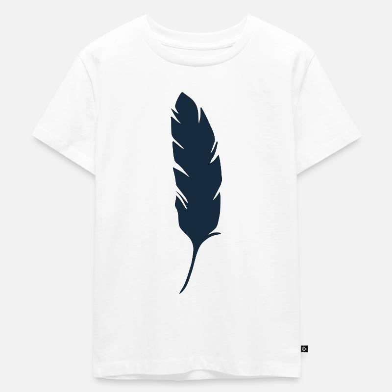 Feder - Kinder Premium Bio T-Shirt - Weiß
